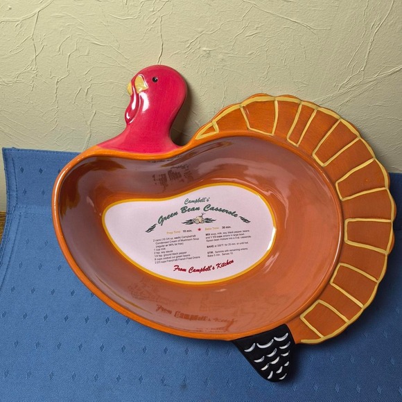 Other - Campbell's 50th Anniversary Green Bean Casserole Turkey Shape Ceramic Bowl